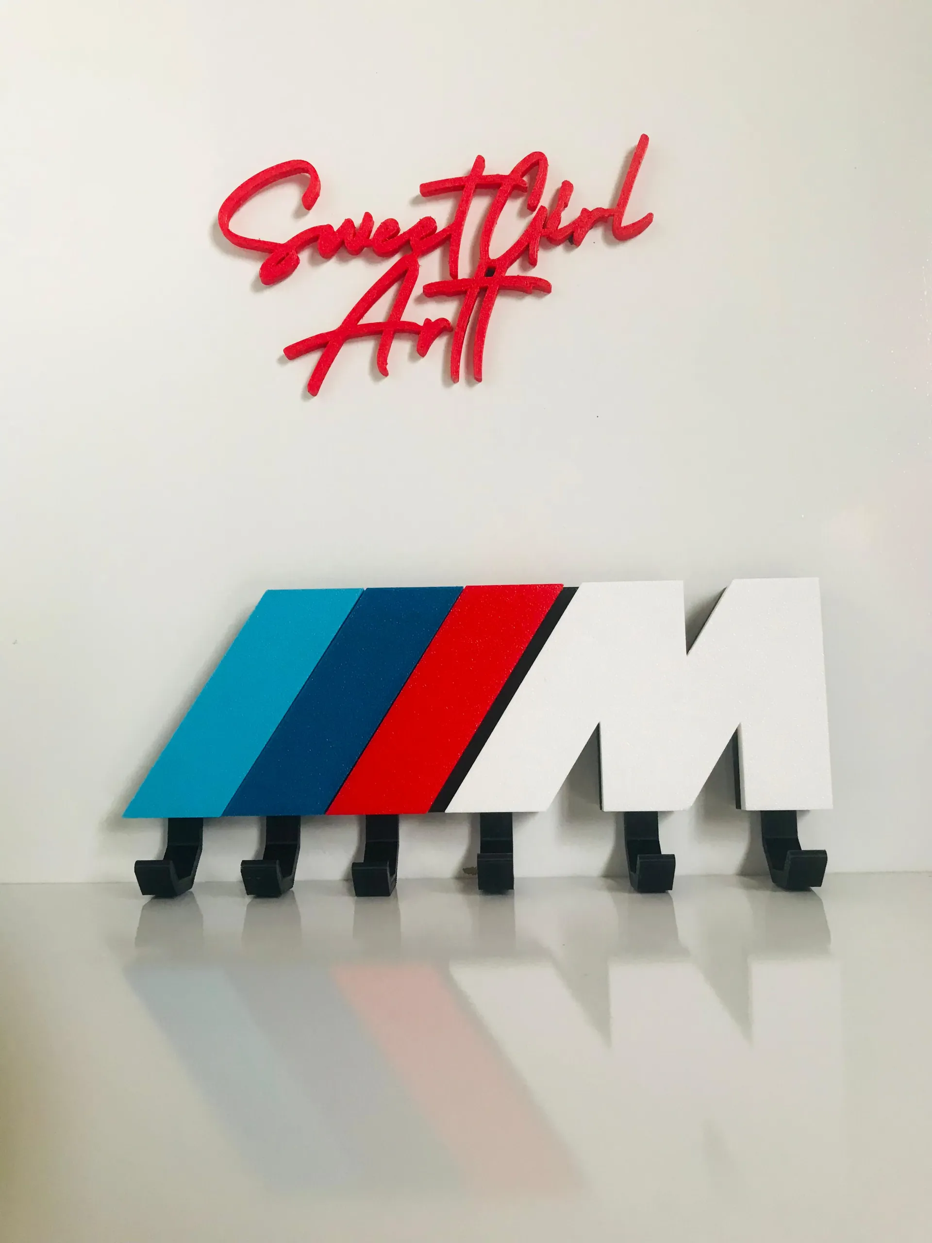 BMW M Power Logo Tasarımlı Duvar Anahtarlık Askısı - Görsel 6